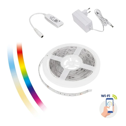 ZESTAW PASEK LED 17W/5m RGBW+CCT+DIMM (5m rolka) w silikonie+kontroler+zasilacz Wi-Fi Spectrum SMART Spectrum WOJ+14493 | 5902650581012 noxbox lampynox www.lampynox.pl