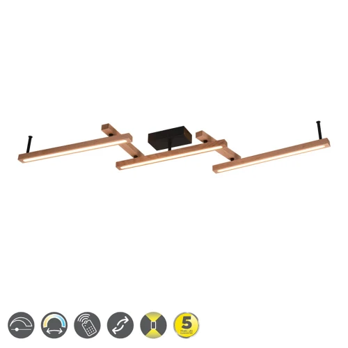 Lampa sufitowa BELLARI Brąz LED DIM Pilot 36W 2700-6000K ściemnialna Trio 626410530 | 4017807505429 noxbox lampynox www.lampynox.pl