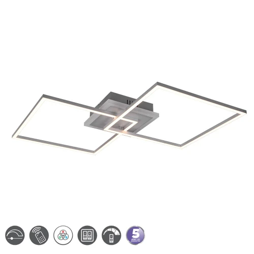 Lampa sufitowa ARRIBO Tytanowy DIM PILOT RGBW 29W 3000K RL ściemnialna R62843187 | 4017807500479