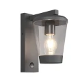 Kinkiet zewnętrzny CAVADO Antracyt E27 IP44 Czujnik ruchu i zmierzchu Trio 211069142 | 4017807506198 noxbox lampynox www.lampynox.pl