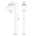 Lampa ogrodowa stojąca CAVADO Antracyt wys. 1m. E27 IP44 Trio 411060142 | 4017807506211 noxbox lampynox www.lampynox.pl