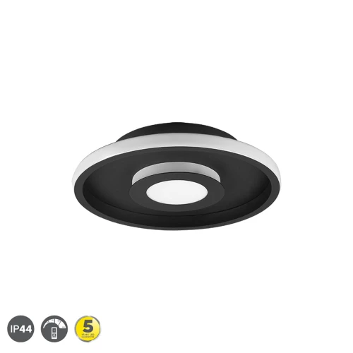 Łazienkowa lampa sufitowa ASCARI Czarny mat LED DIM 28W 3000K IP44 ściemnialna Trio 680810332 | 4017807508512 noxbox lampynox www.lampynox.pl