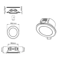 Oczko sufitowe AURA Czarny mat LED 5W śr.8cm 3000K Trio 652310132 | 4017807504095 noxbox lampynox www.lampynox.pl