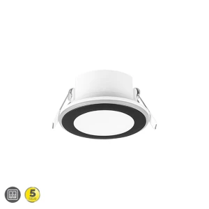 AURA Czarny mat LED 5W śr.8cm 3000K Oczko sufitowe Trio 652310132