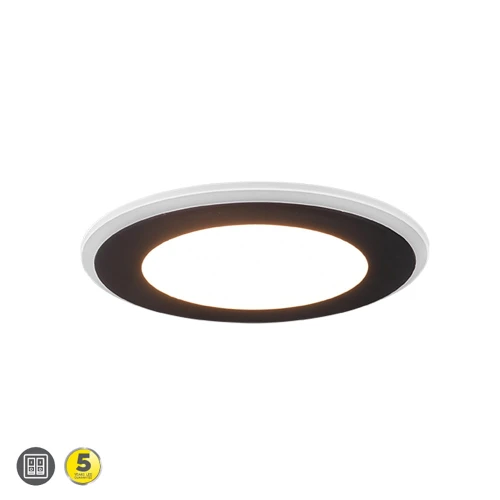 Oprawa wpuszczana AURA Czarny mat LED 10W śr.14cm 3000K Trio 652410132 | 4017807504101 noxbox lampynox www.lampynox.pl
