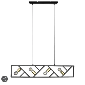 BELA Czarny mat 4xE27 Lampa wisząca Trio 307900432