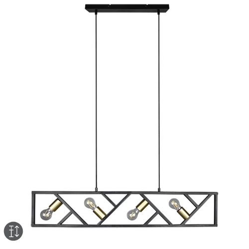 Lampa wisząca BELA Czarny mat 4xE27 Trio 307900432 | 4017807502701 noxbox lampynox www.lampynox.pl