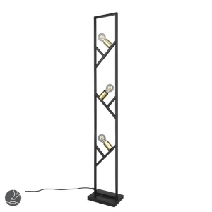 BELA Czarny mat 3xE27 Lampa podłogowa Trio 407900332
