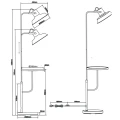 Lampa podłogowa BUTLER Antracyt Wysokość regulowana E27 Półka RL R40331042 | 4017807504859 noxbox lampynox www.lampynox.pl