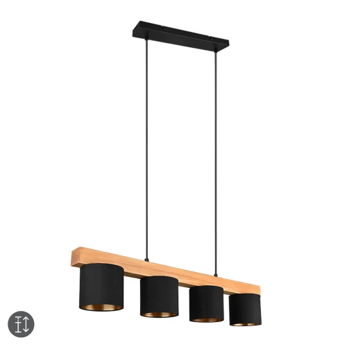 Lampa wisząca CAMERON Brąz | Czarny 4xE14 RL R30654002 | 4017807502923 noxbox lampynox www.lampynox.pl