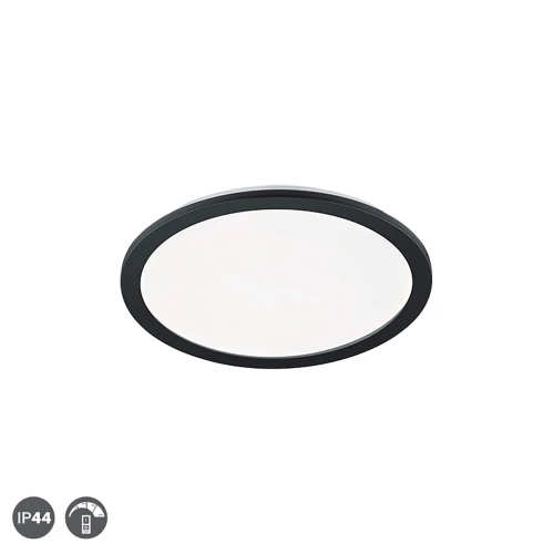 Plafon łazienkowy CAMILLA Czarny LED ściemnialny 22W IP44 3000K Trio 689214032 | 4017807507768 noxbox lampynox www.lampynox.pl