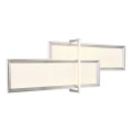 Lampa sufitowa CHARLESTON Aluminium szczotkowane 2x Panel LED 22W | 12W 3000K Trio 672110505 | 4017807503982 noxbox lampynox www.lampynox.pl