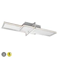 Lampa sufitowa CHARLESTON Aluminium szczotkowane 2x Panel LED 22W | 12W 3000K Trio 672110505 | 4017807503982 noxbox lampynox www.lampynox.pl