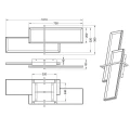 Lampa sufitowa CHARLESTON Aluminium szczotkowane 2x Panel LED 22W | 12W 3000K Trio 672110505 | 4017807503982 noxbox lampynox www.lampynox.pl
