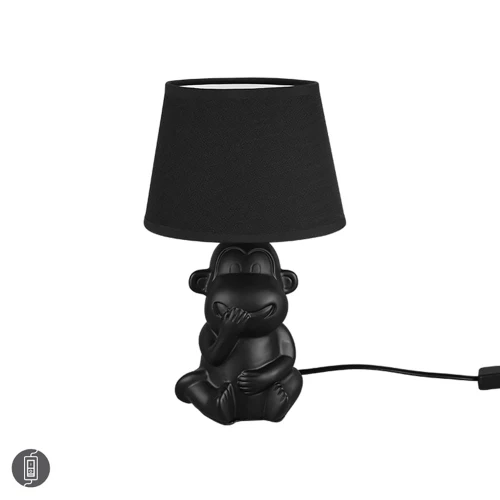 Lampka stołowa CHITA Monkey Czarny śr.17cm. E14 RL R50891002 | 4017807503593 noxbox lampynox www.lampynox.pl