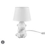 CHITA Monkey Biały śr.17cm. E14 Lampka stołowa 