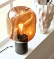 Lampka stołowa BROOKLYN Czarny | Brąz Ø 23,5cm E27 Markslojd 108294 | 7330024602144 noxbox lampynox www.lampynox.pl