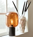 Lampka stołowa BROOKLYN Czarny | Brąz Ø 23,5cm E27 Markslojd 108294 | 7330024602144 noxbox lampynox www.lampynox.pl