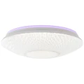 Lampa sufitowa LUCIAN Biała LED 32W Barwa światła zmienna 3000-6000K RGB ściemnialna z pilotem z tylnym podświetleniem Brilliant G97048/05 | 4004353360015 noxbox lampynox www.lampynox.pl