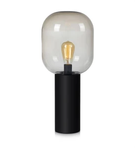 BROOKLYN Czarny | Przydymiony Ø 24,5cm E27 Lampka stołowa Markslojd 107479