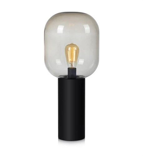 Lampka stołowa BROOKLYN Czarny | Przydymiony Ø 24,5cm E27 Markslojd 107479 | 7330024579439 noxbox lampynox www.lampynox.pl
