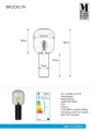 Lampka stołowa BROOKLYN Czarny | Przydymiony Ø 24,5cm E27 Markslojd 107479 | 7330024579439 noxbox lampynox www.lampynox.pl