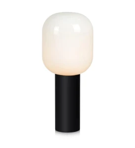 BROOKLYN Czarny | Biały Ø 24,5cm E27 Lampka stołowa Markslojd 107480