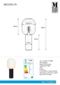 Lampka stołowa BROOKLYN Czarny | Biały Ø 24,5cm E27 Markslojd 107480 | 7330024579446 noxbox lampynox www.lampynox.pl