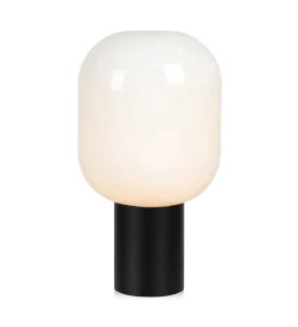 BROOKLYN Czarny | Biały Ø 24,5cm E27 Lampka stołowa Markslojd 107482