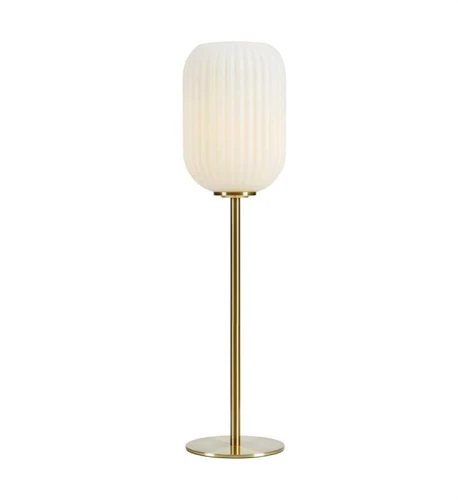 Lampka stołowa CAVA Mosiądz | Biały Ø 14cm E14 Markslojd 108251 | 7330024601710 noxbox lampynox www.lampynox.pl