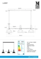 Lampa wisząca potrójna LARRY czarny | chrom 3xE27 Markslojd 106855 | 7330024567252 noxbox lampynox www.lampynox.pl