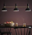 Lampa wisząca potrójna LARRY czarny | złoty szczotkowany 3xE27 Markslojd 106971 | 7330024569164 noxbox lampynox www.lampynox.pl