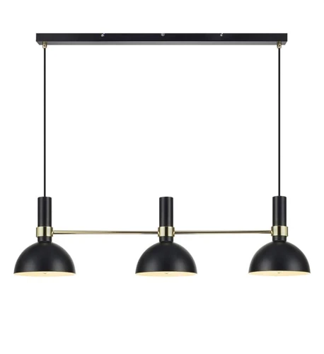 Lampa wisząca potrójna LARRY czarny | złoty szczotkowany 3xE27 Markslojd 106971 | 7330024569164 noxbox lampynox www.lampynox.pl