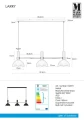 Lampa wisząca potrójna LARRY czarny | złoty szczotkowany 3xE27 Markslojd 106971 | 7330024569164 noxbox lampynox www.lampynox.pl