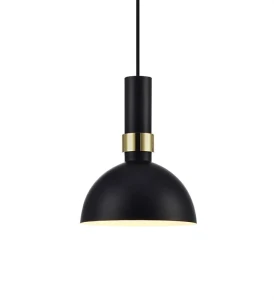 LARRY czarny | złoty szczotkowany E27 Lampa wisząca Markslojd 106974