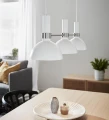 Lampa wisząca potrójna LARRY biały | stal 3xE27 Markslojd 107500 | 7330024579644 noxbox lampynox www.lampynox.pl