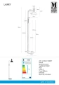 Lampa podłogowa stojąca LARRY czarny | chrom E27 Markslojd 106857 | 7330024567276 noxbox lampynox www.lampynox.pl