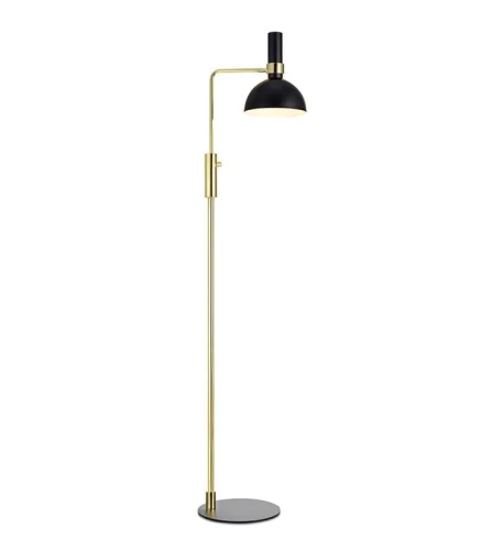 Lampa podłogowa stojąca LARRY czarny | złoty szczotkowany E27 Markslojd 106972 | 7330024569171 noxbox lampynox www.lampynox.pl