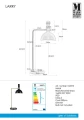 Lampa stołowa LARRY czarny | złoty szczotkowany E27 Markslojd 106973 | 7330024569188 noxbox lampynox www.lampynox.pl