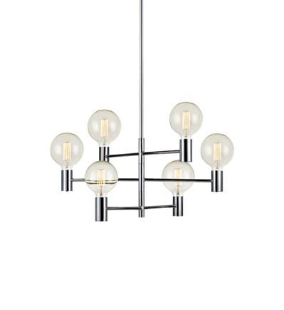 Lampa wisząca CAPITAL Chrom Ø 62cm 6xE27 Markslojd 106419 | 7330024559318 noxbox lampynox www.lampynox.pl