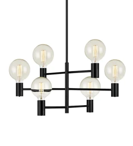 CAPITAL Czarny Ø 62cm 6xE27 Lampa wisząca Markslojd 107281