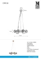 Lampa wisząca CIRCLE Mosiądz | Przydymiony Ø 71cm 6xG9 Markslojd 108050 | 7330024596030 noxbox lampynox www.lampynox.pl