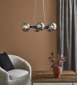 Lampa wisząca CIRCLE Czarny | Przydymiony Ø 71cm 6xG9 Markslojd 108051 | 7330024596047 noxbox lampynox www.lampynox.pl