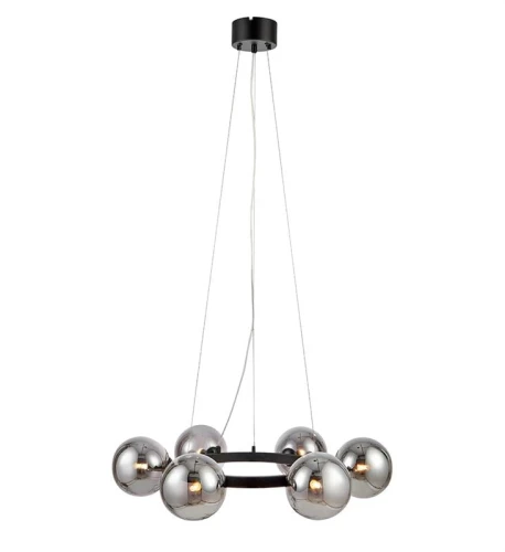 Lampa wisząca CIRCLE Czarny | Przydymiony Ø 71cm 6xG9 Markslojd 108051 | 7330024596047 noxbox lampynox www.lampynox.pl