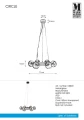 Lampa wisząca CIRCLE Czarny | Przydymiony Ø 71cm 6xG9 Markslojd 108051 | 7330024596047 noxbox lampynox www.lampynox.pl