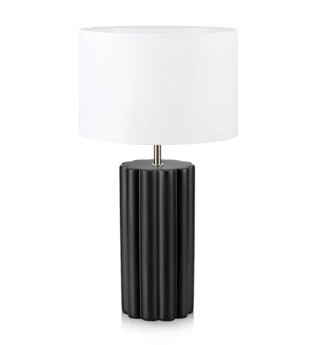 Lampa stołowa COLUMN czarny | biały Ø 24cm E14 Markslojd 108221 | 7330024600508 noxbox lampynox www.lampynox.pl