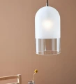 Lampa wisząca COPE Mrożony | Przeźroczysty | Czarny Ø 15cm E14 Markslojd 108225 | 7330024600546 noxbox lampynox www.lampynox.pl