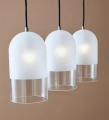 Lampa wisząca potrójna COPE Mrożony | Przeźroczysty | Czarny 3xE14 Markslojd 108226 | 7330024600553 noxbox lampynox www.lampynox.pl