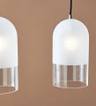 Lampa wisząca potrójna COPE Mrożony | Przeźroczysty | Czarny 3xE14 Markslojd 108226 | 7330024600553 noxbox lampynox www.lampynox.pl