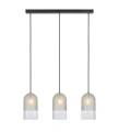 Lampa wisząca potrójna COPE Mrożony | Przeźroczysty | Czarny 3xE14 Markslojd 108226 | 7330024600553 noxbox lampynox www.lampynox.pl